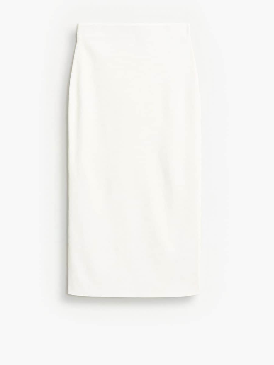 Gładka spódnica midi Gładka spódnica midi - kremowy - MOHITO