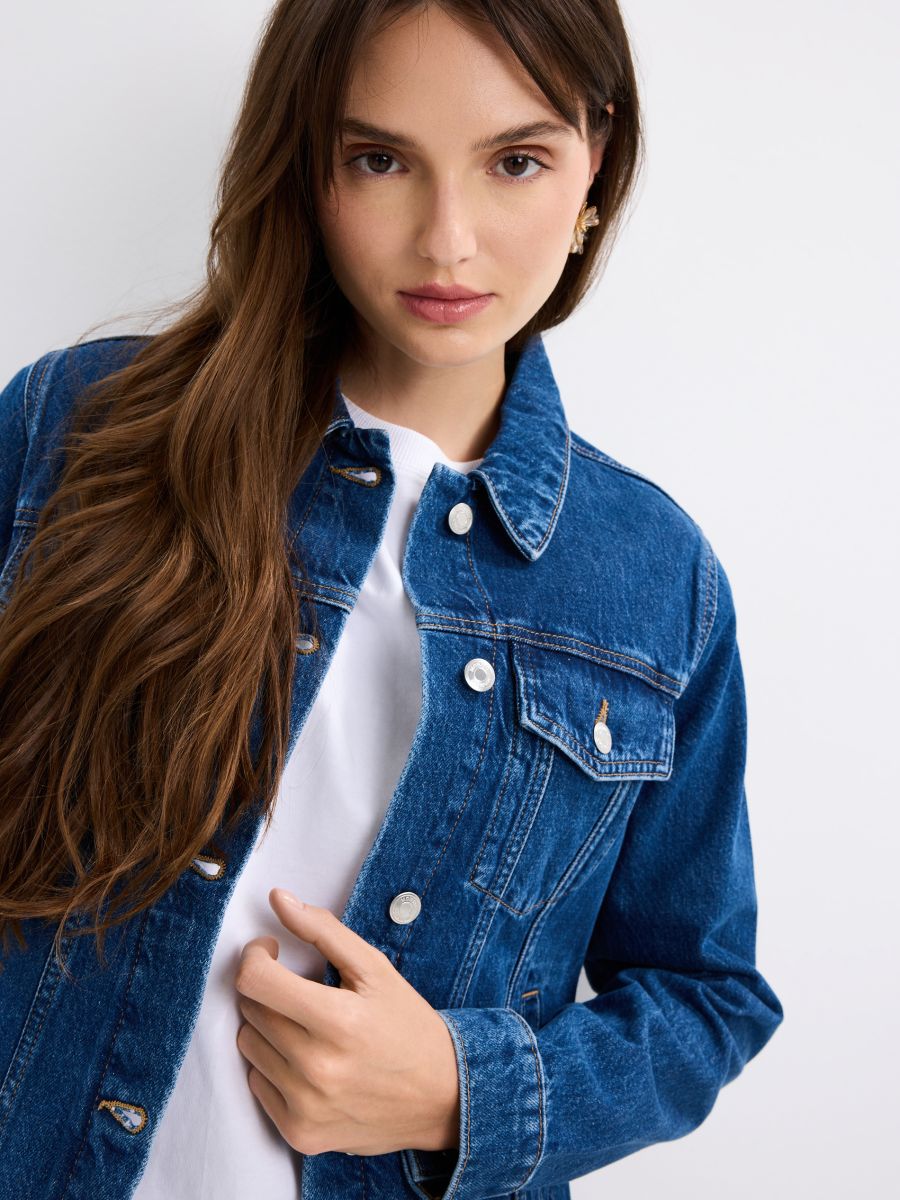 Kurtka jeansowa - niebieski - MOHITO