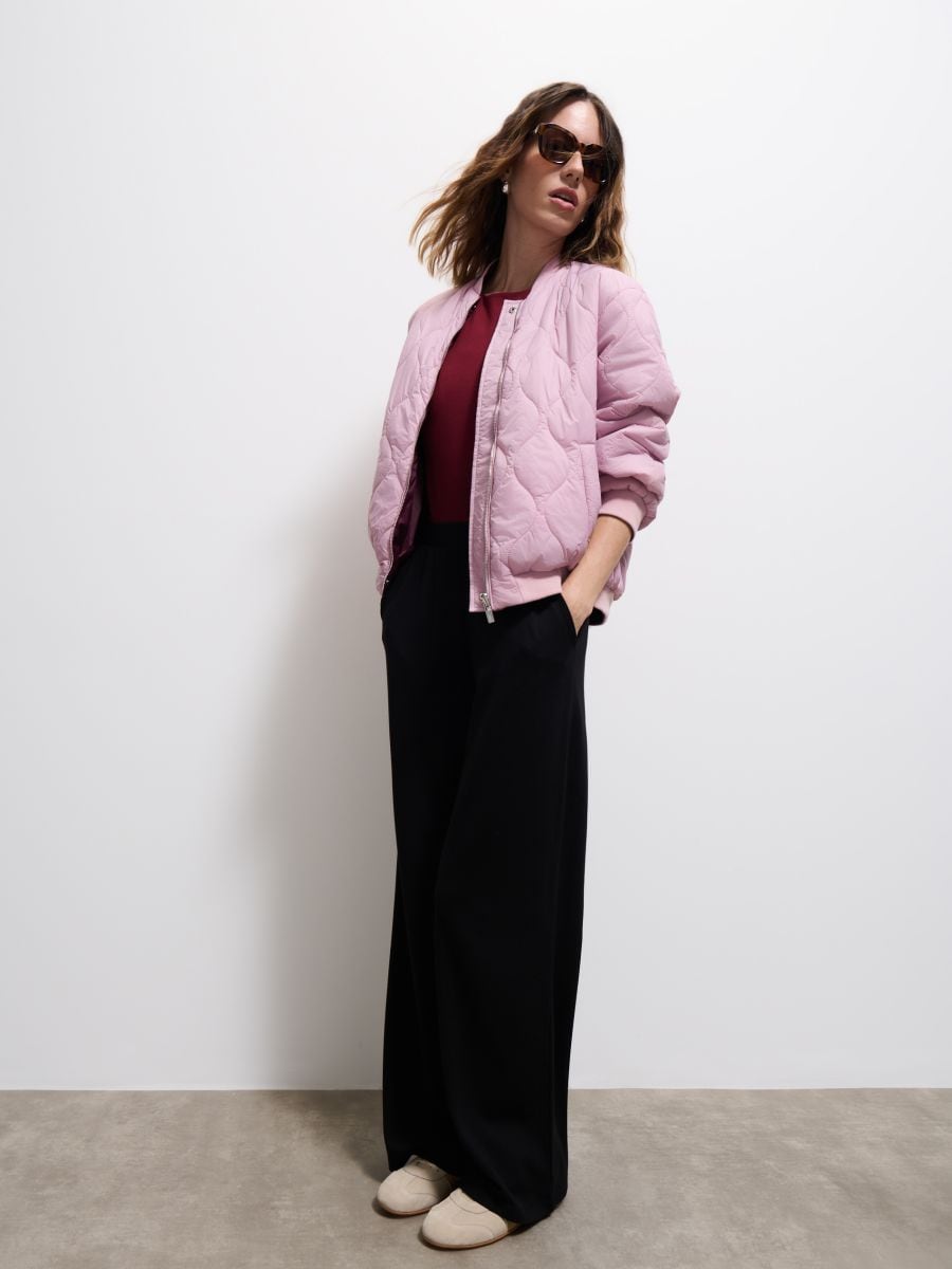 Spodnie z szeroką nogawką Kolor czarny - MOHITO - 103HX-99X