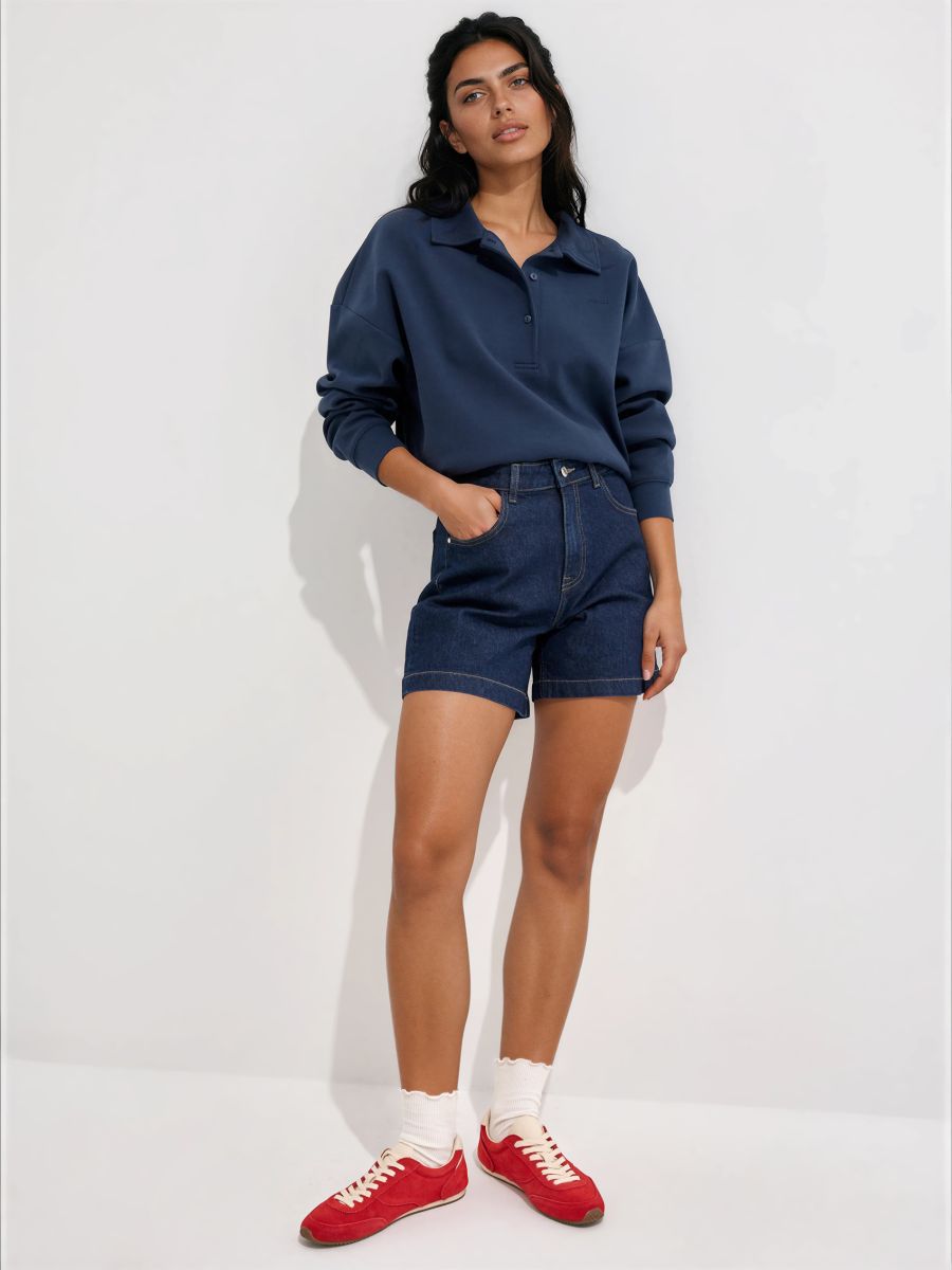 Jeansowe szorty - granatowy - MOHITO