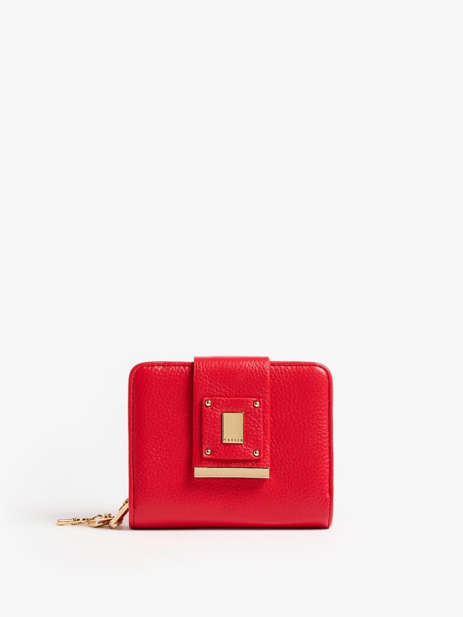 Mały czerwony portfel z brelokiem - czerwony - MOHITO