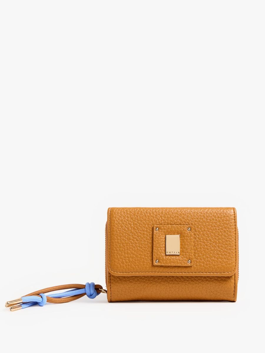 Mały portfel z ozdobnym brelokiem - brązowy - MOHITO