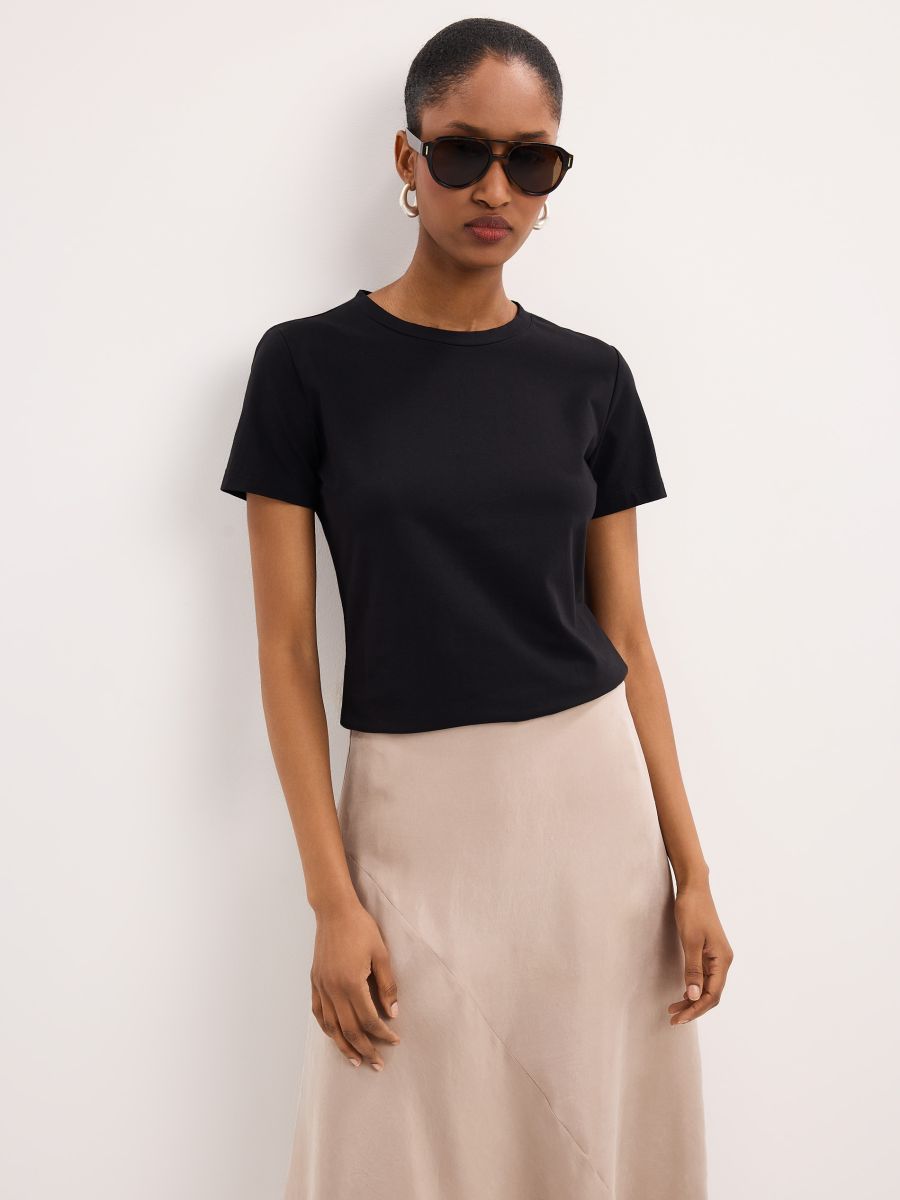 T-shirt z krótkim rękawem - czarny - MOHITO