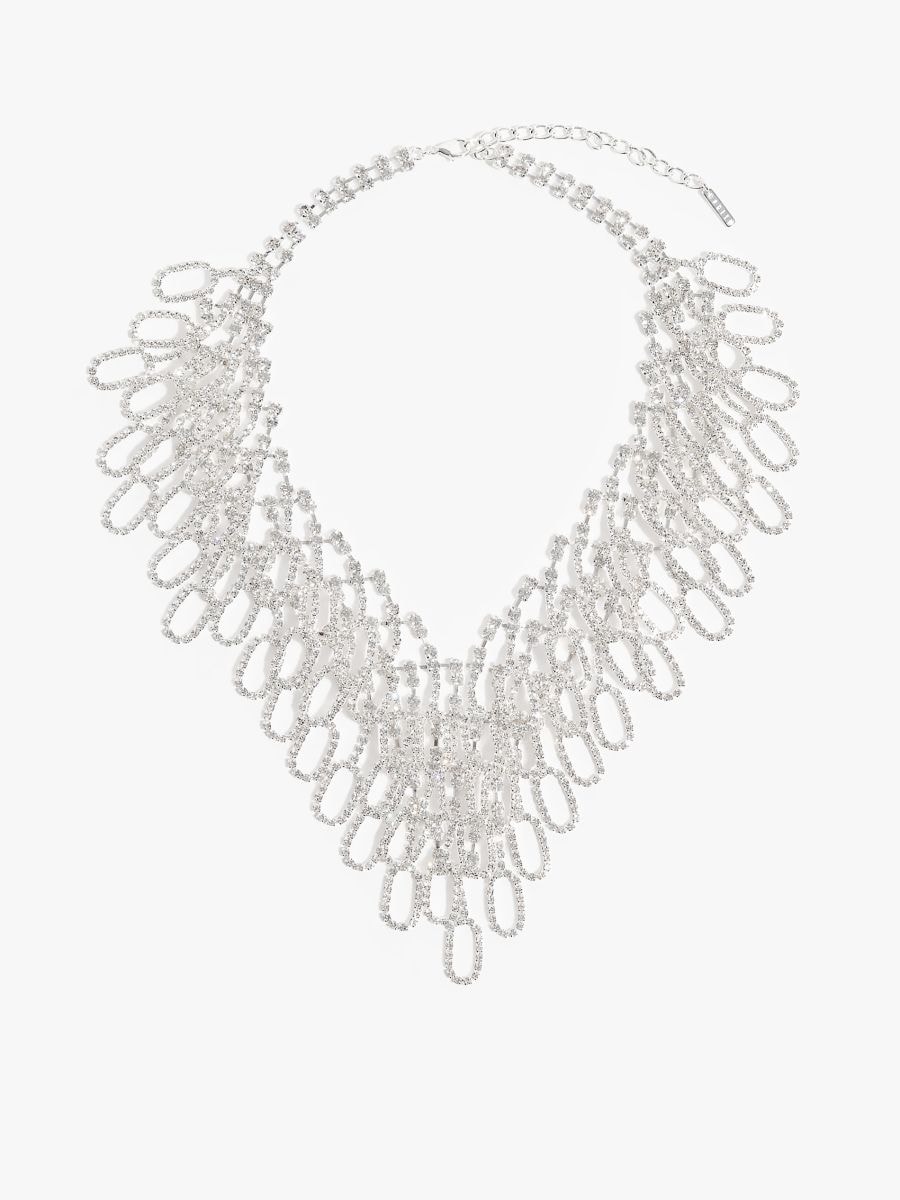 Ozdobny naszyjnik - srebrny - MOHITO