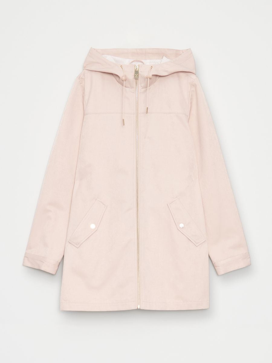 Kurtka parka basic - beżowy - MOHITO