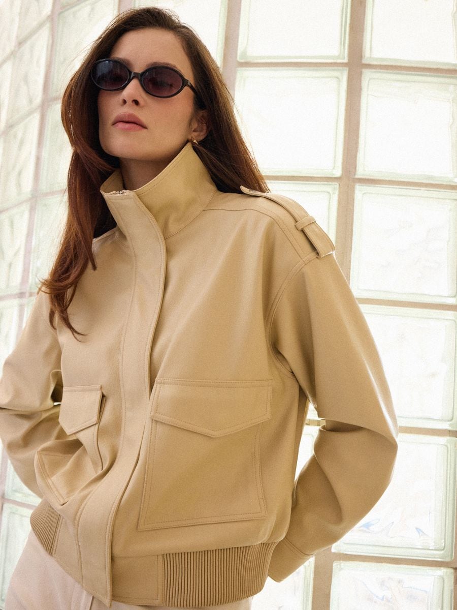 Wiosenna kurtka - żółty - MOHITO