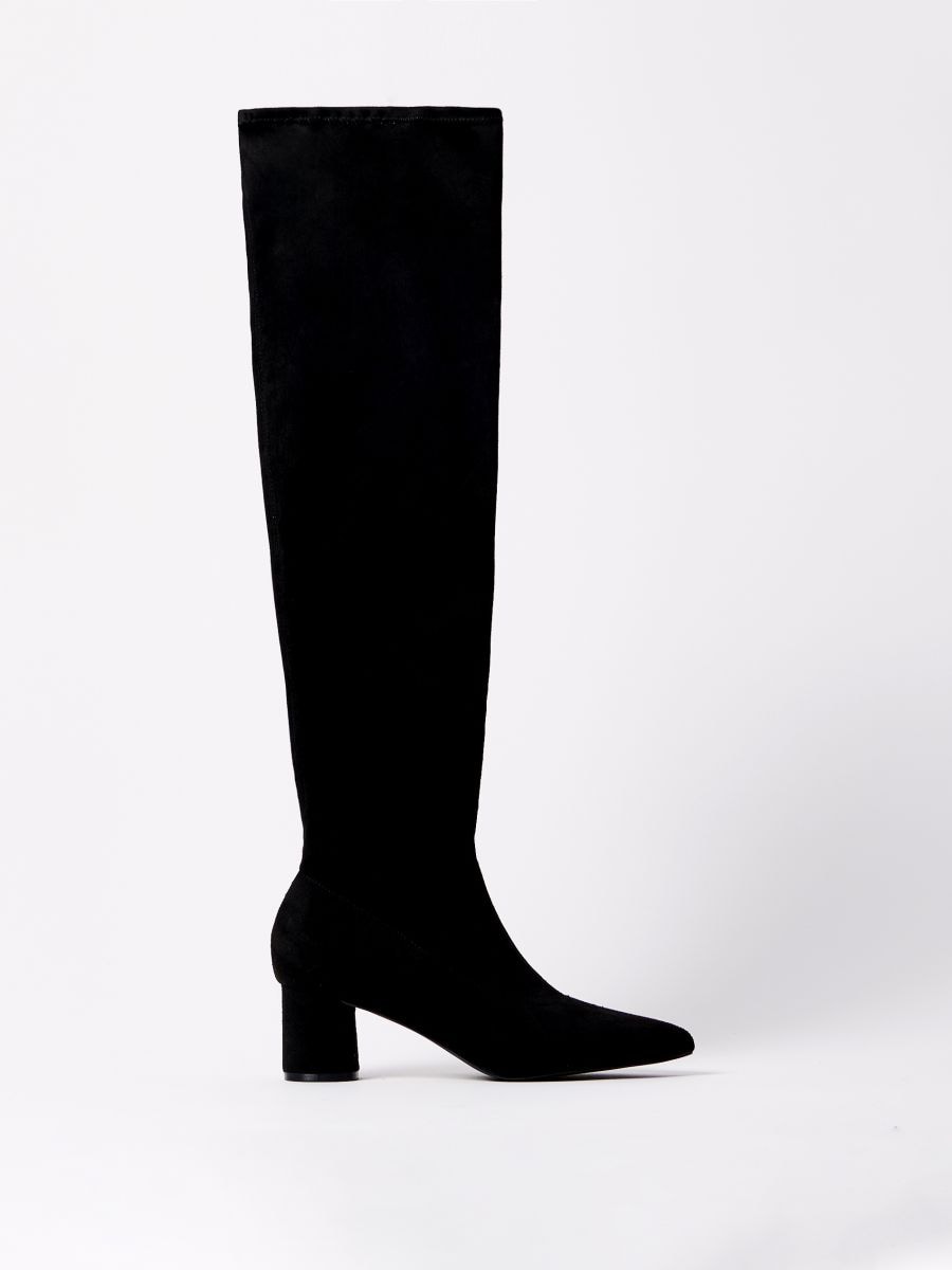 Kozaki na obcasie Kozaki na obcasie - czarny - MOHITO