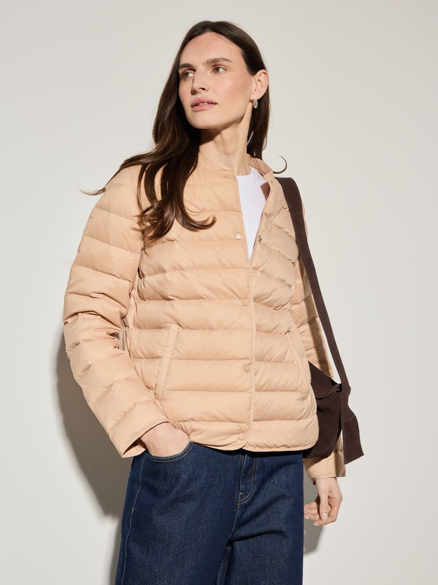 Geacă matlasată - Beige - MOHITO