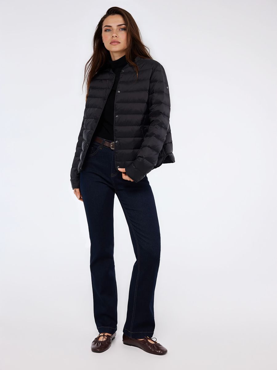 Pikowana kurtka z puchem - czarny - MOHITO