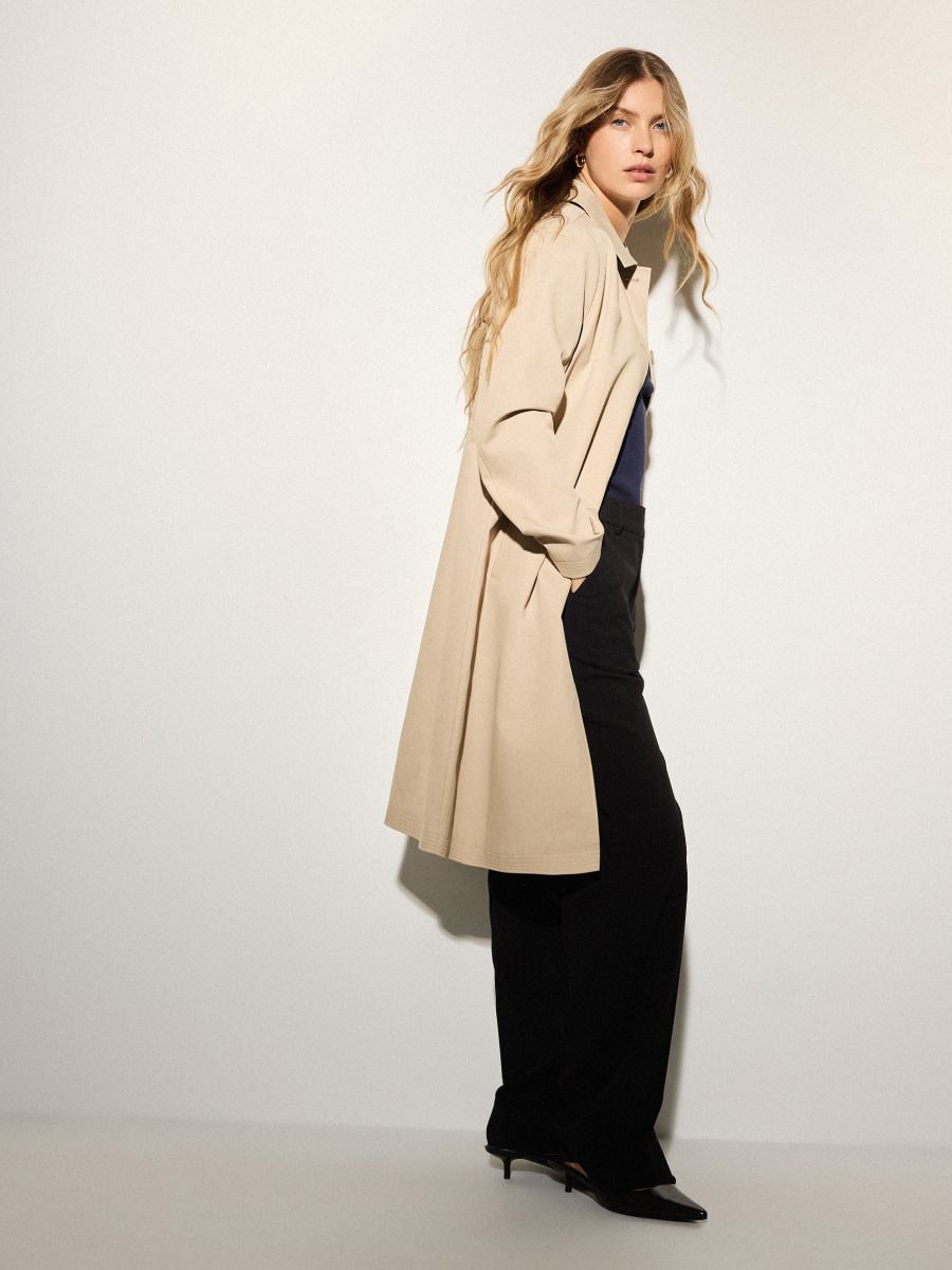 Trencz Trencz - beżowy - MOHITO