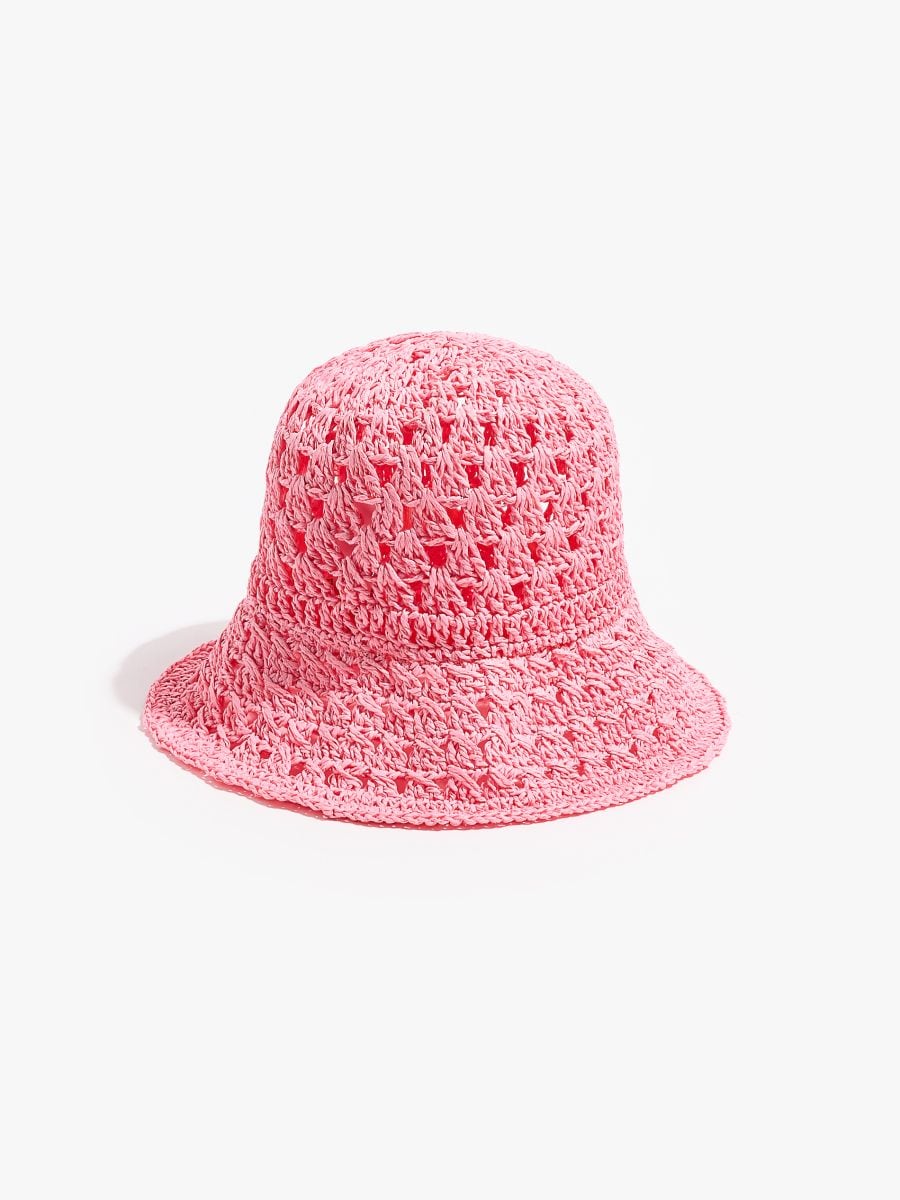 Kapelusz typu bucket hat - różowy - MOHITO