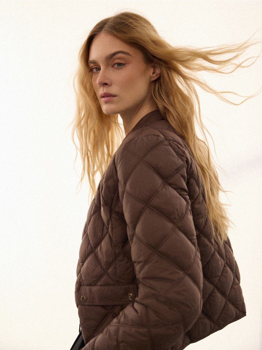 Wiosenna brązowa kurtka - brązowy - MOHITO