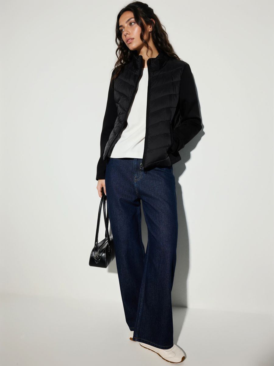 Czarna kurtka pikowana Czarna kurtka pikowana - czarny - MOHITO