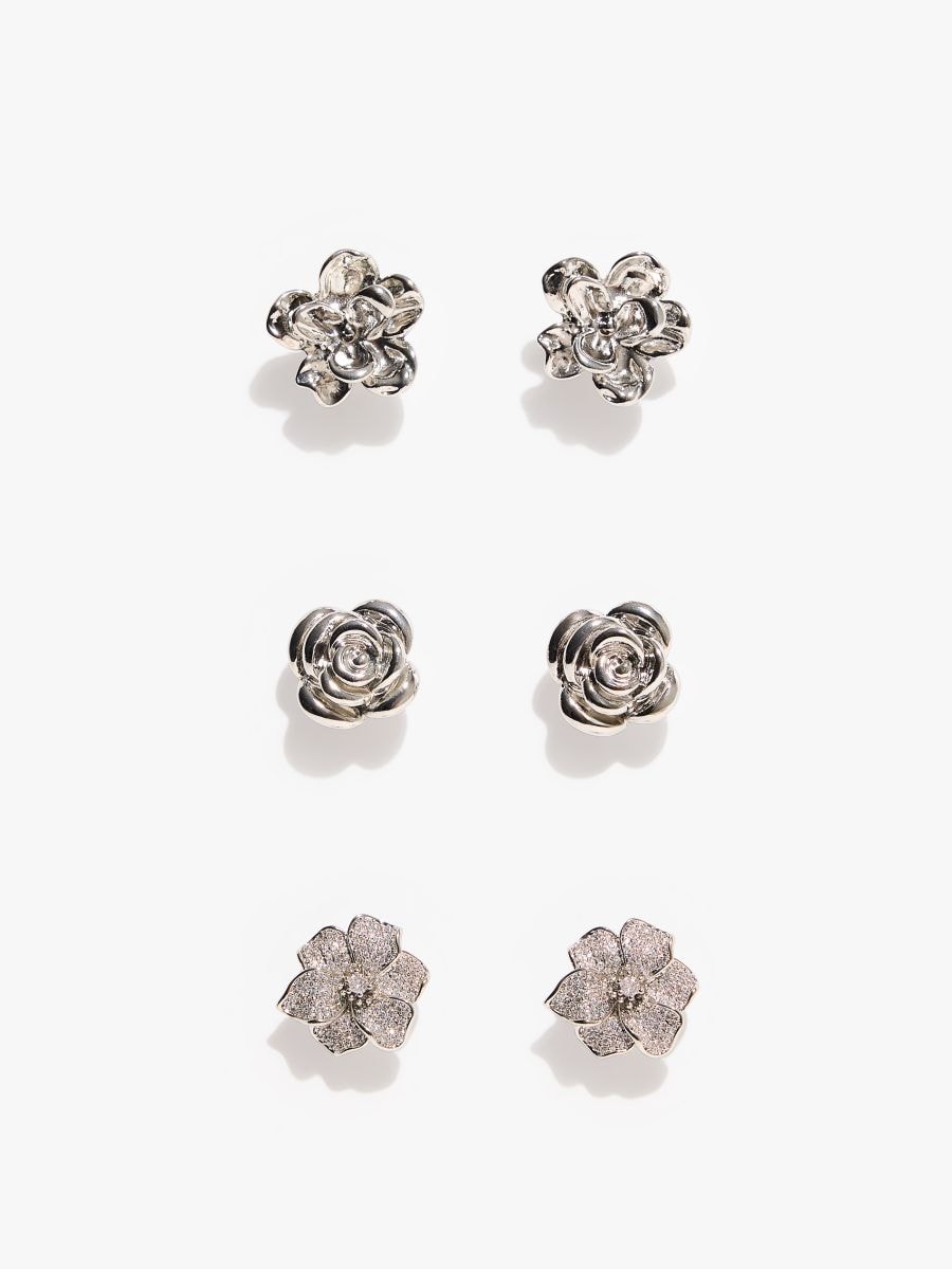 Zestaw kolczyków - srebrny - MOHITO