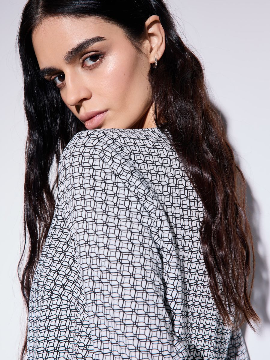 Bluzka z wiskozy - biały - MOHITO