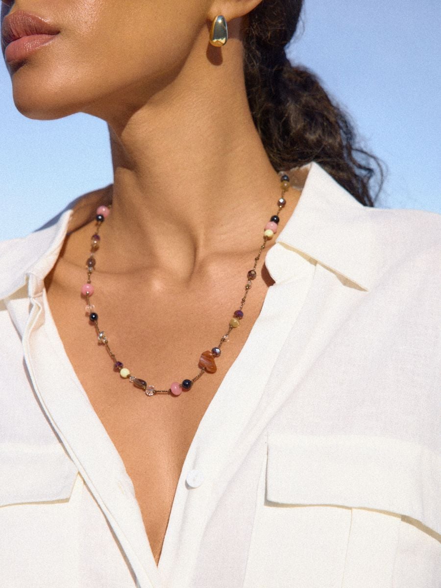 Zestaw naszyjników - wielobarwny - MOHITO