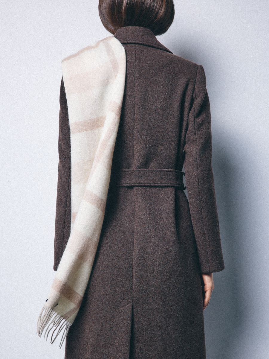 Wełniany szalik - wielobarwny - MOHITO