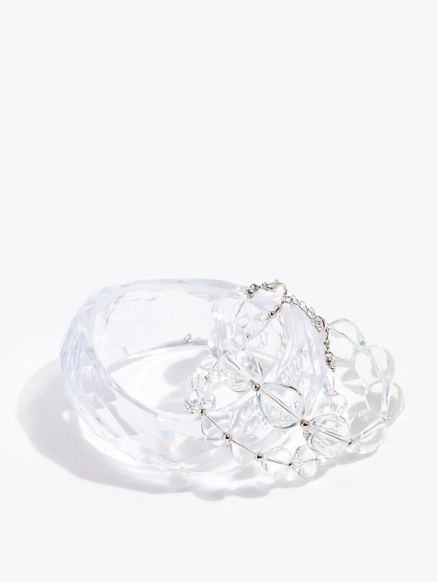 Zestaw bransoletek - biały - MOHITO