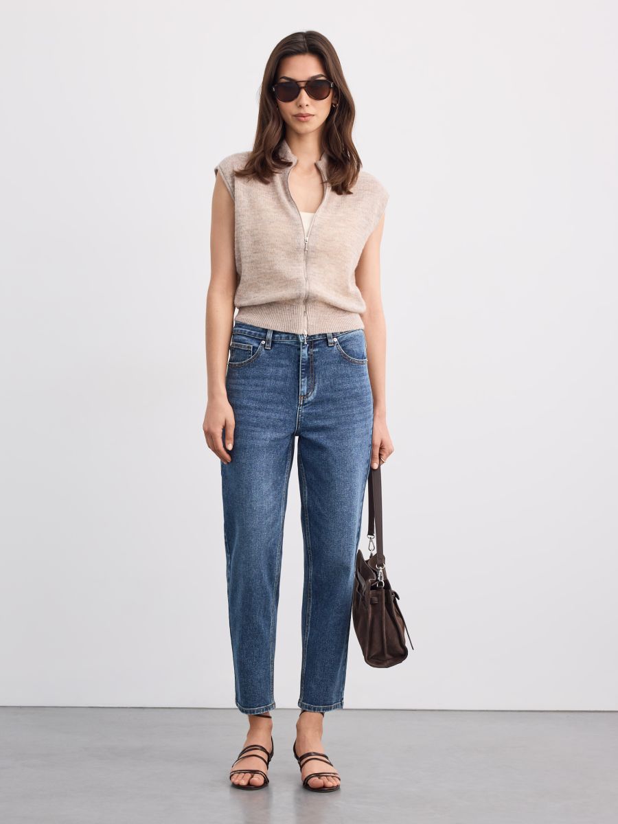 Vestă pulover - Beige - MOHITO