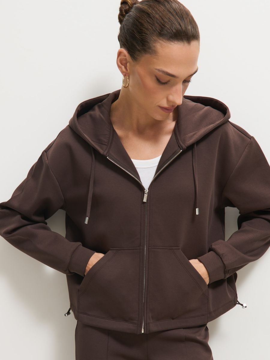 Brązowa bluza z kapturem Brązowa bluza z kapturem - brązowy - MOHITO