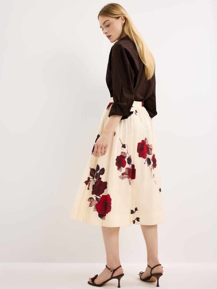 Spódnica midi z modalem - wielobarwny - MOHITO