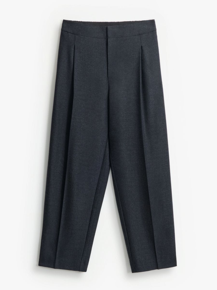 Spodnie z wysokim stanem - szary - MOHITO