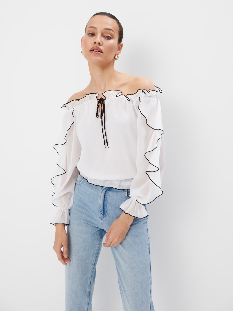 Blusa elegante spalle scoperte on sale