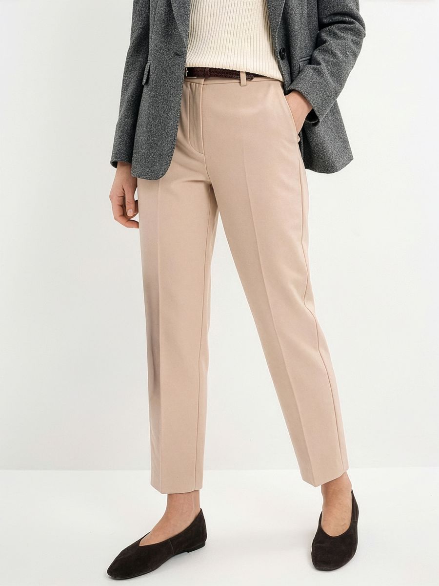 Pantaloni țigaretă cu curea - Beige - MOHITO