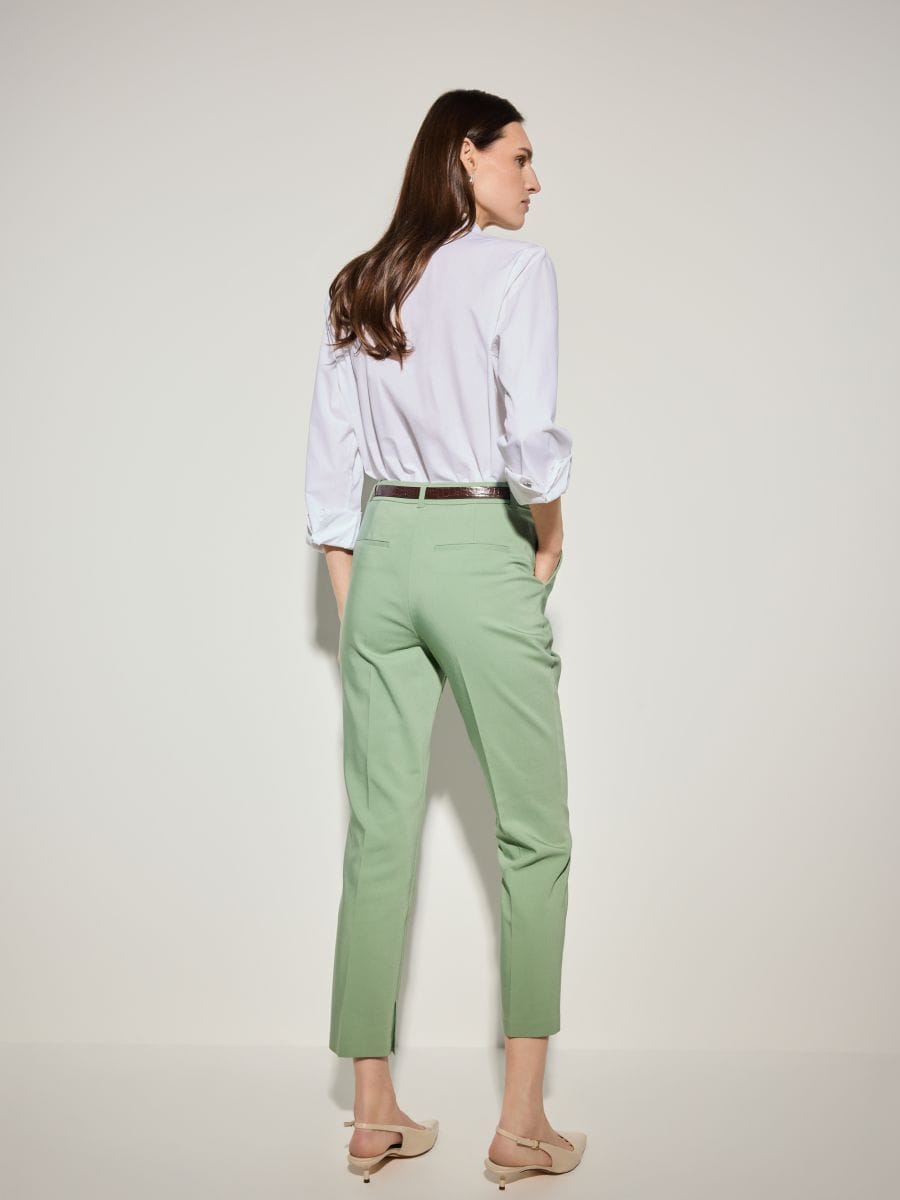 Pantaloni țigaretă cu curea Pantaloni țigaretă cu curea - Olive - MOHITO