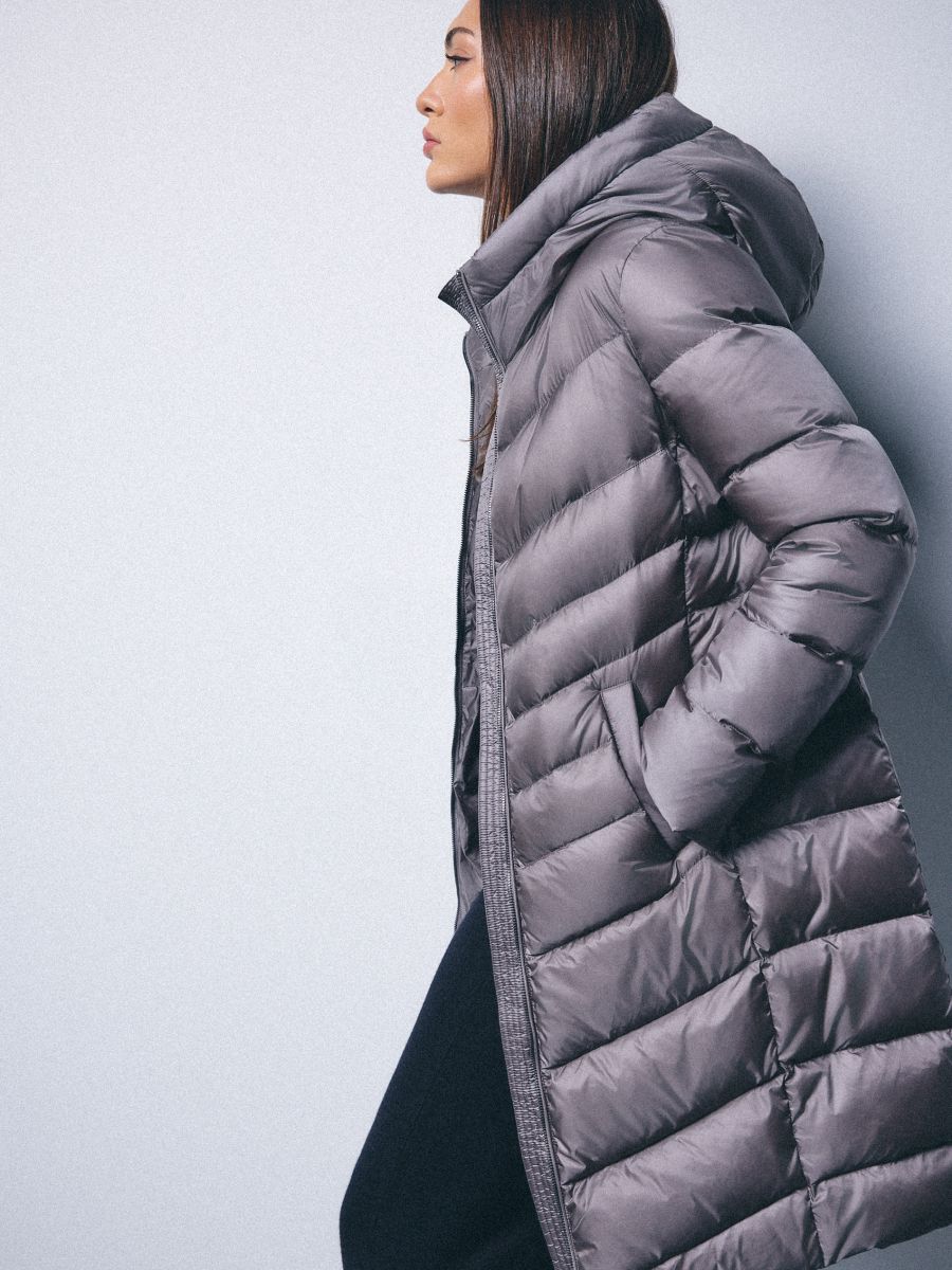 Pardesiu matlasat - Gri închis - MOHITO