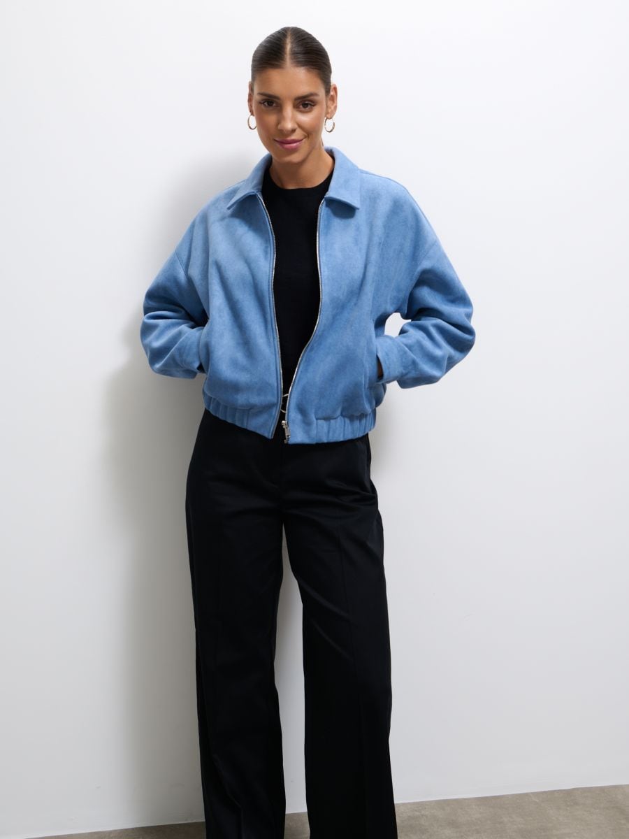 Kurtka bomber - niebieski - MOHITO