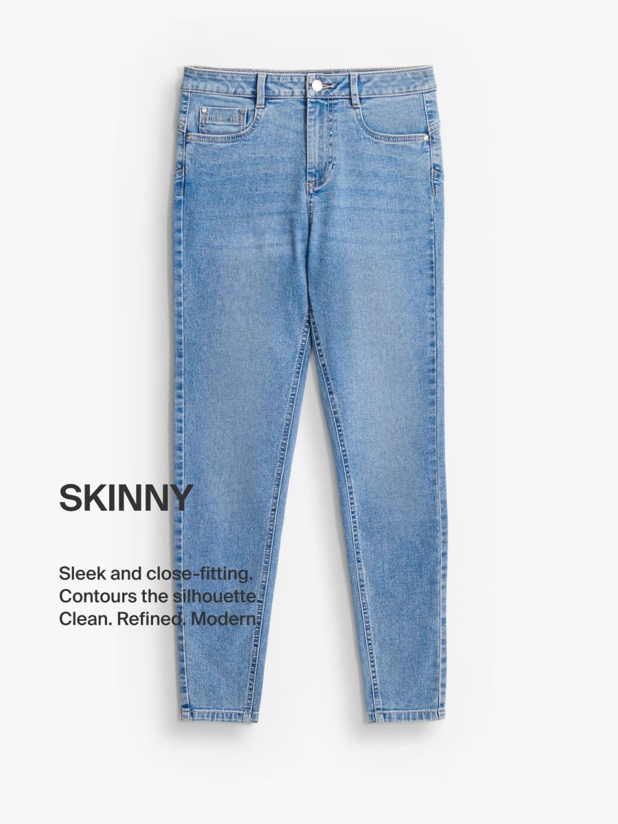 Jeansy skinny push up - niebieski - MOHITO