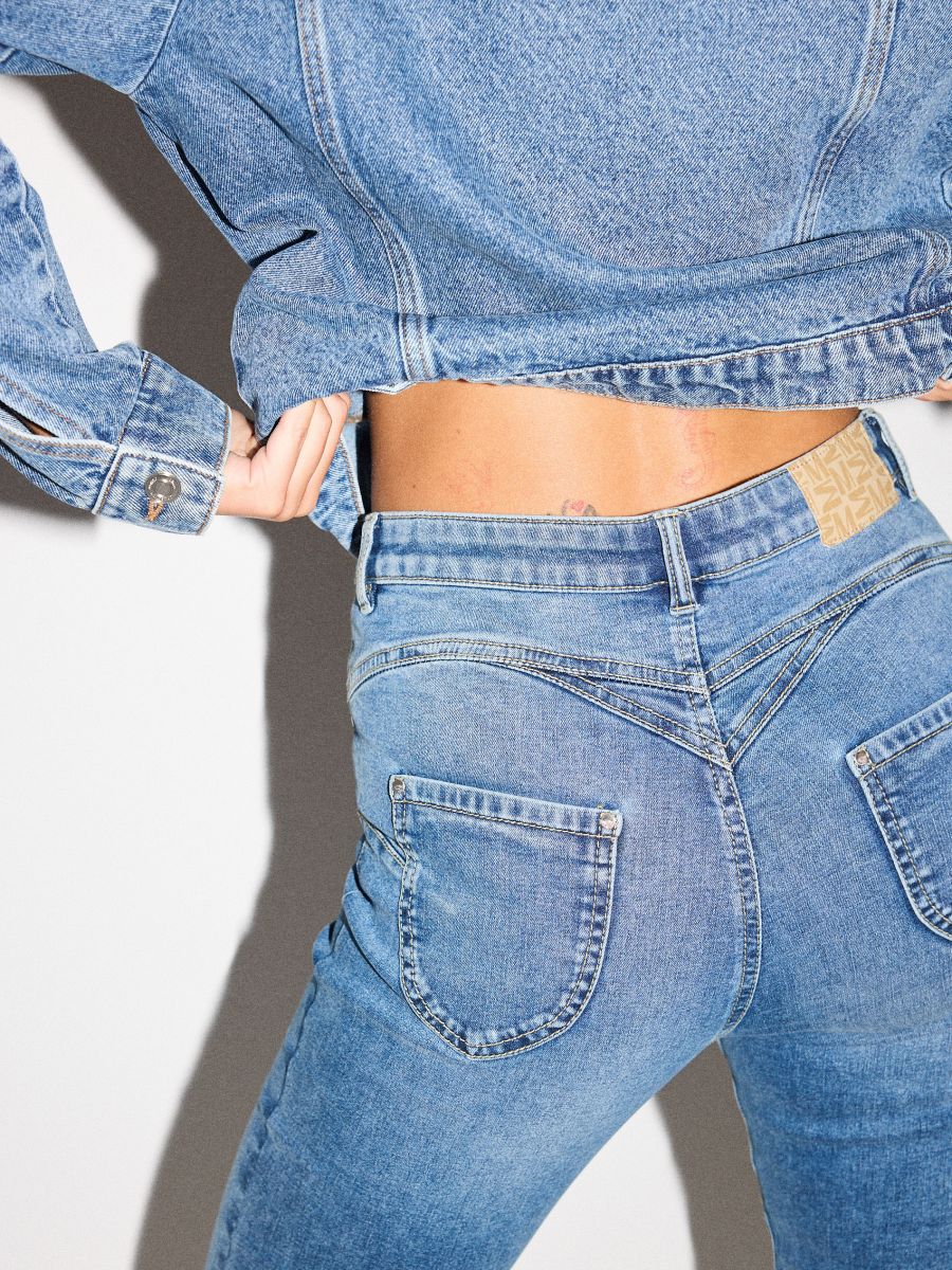 Jeansy skinny push up - niebieski - MOHITO