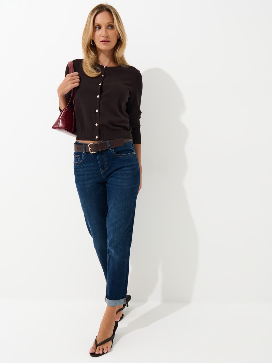 Blugi BOYFRIEND - Bleu marin - MOHITO