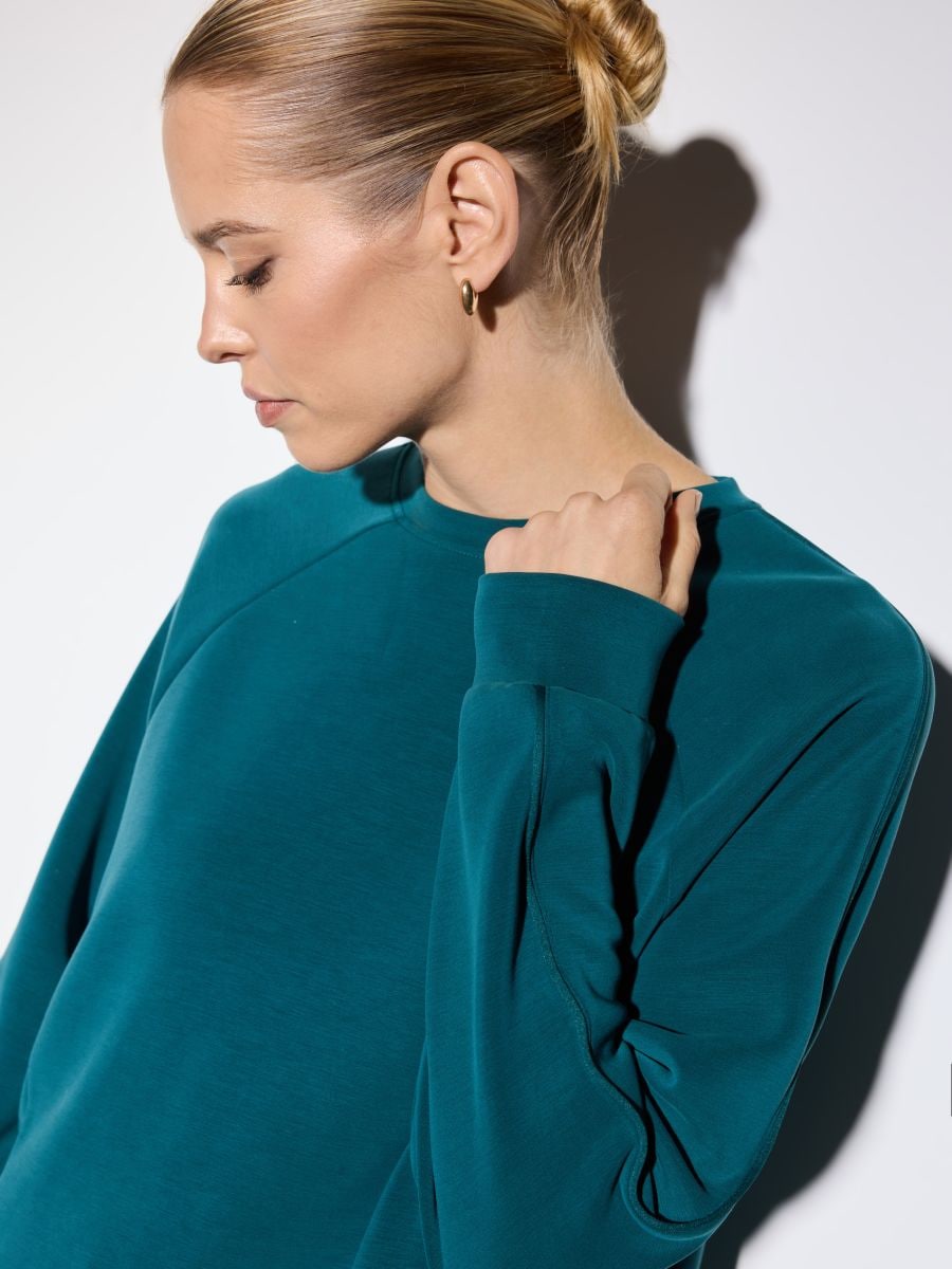 Bluza z modalem Bluza z modalem - zielony - MOHITO