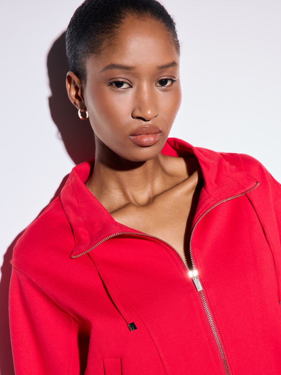 Bluza z zamkiem - czerwony - MOHITO