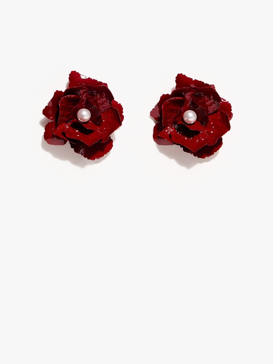 Kolczyki kwiaty Kolczyki kwiaty - czerwony - MOHITO