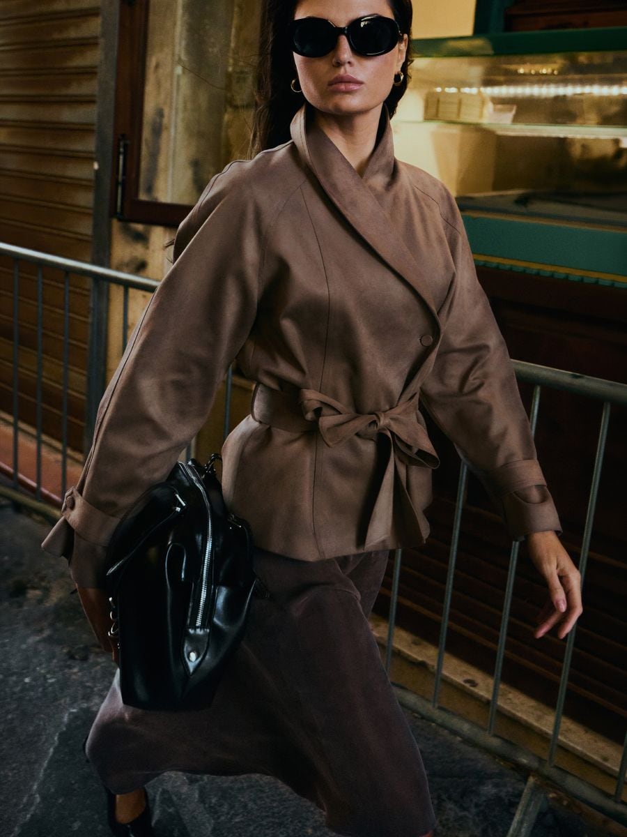 Trench scurt - Maro - MOHITO