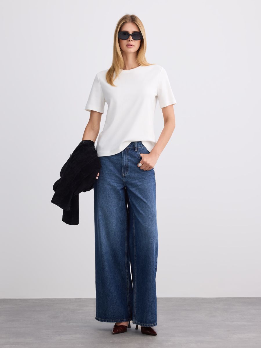 Wide leg farmerke