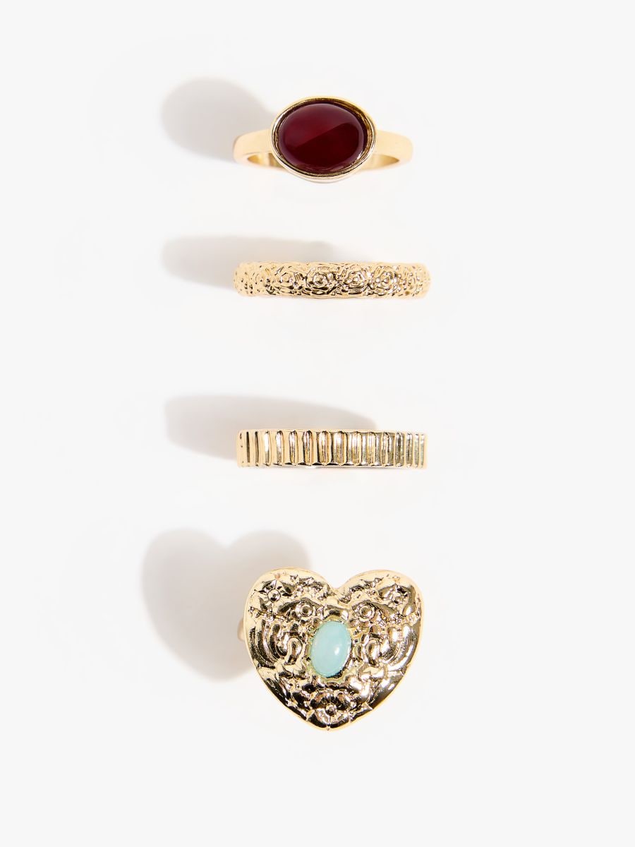 Zestaw pierścionków - wielobarwny - MOHITO