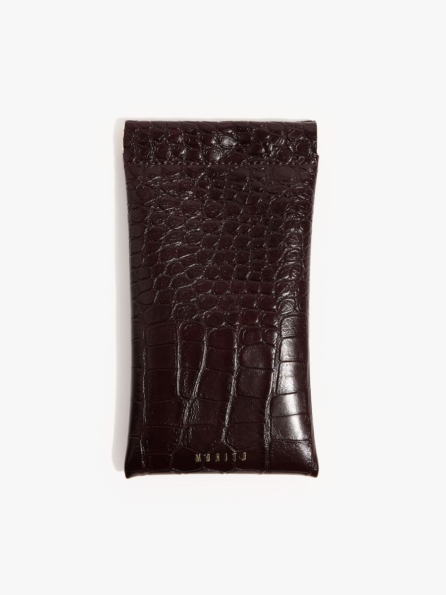 Etui na okulary przeciwsłoneczne - ciemnobrązowy - MOHITO