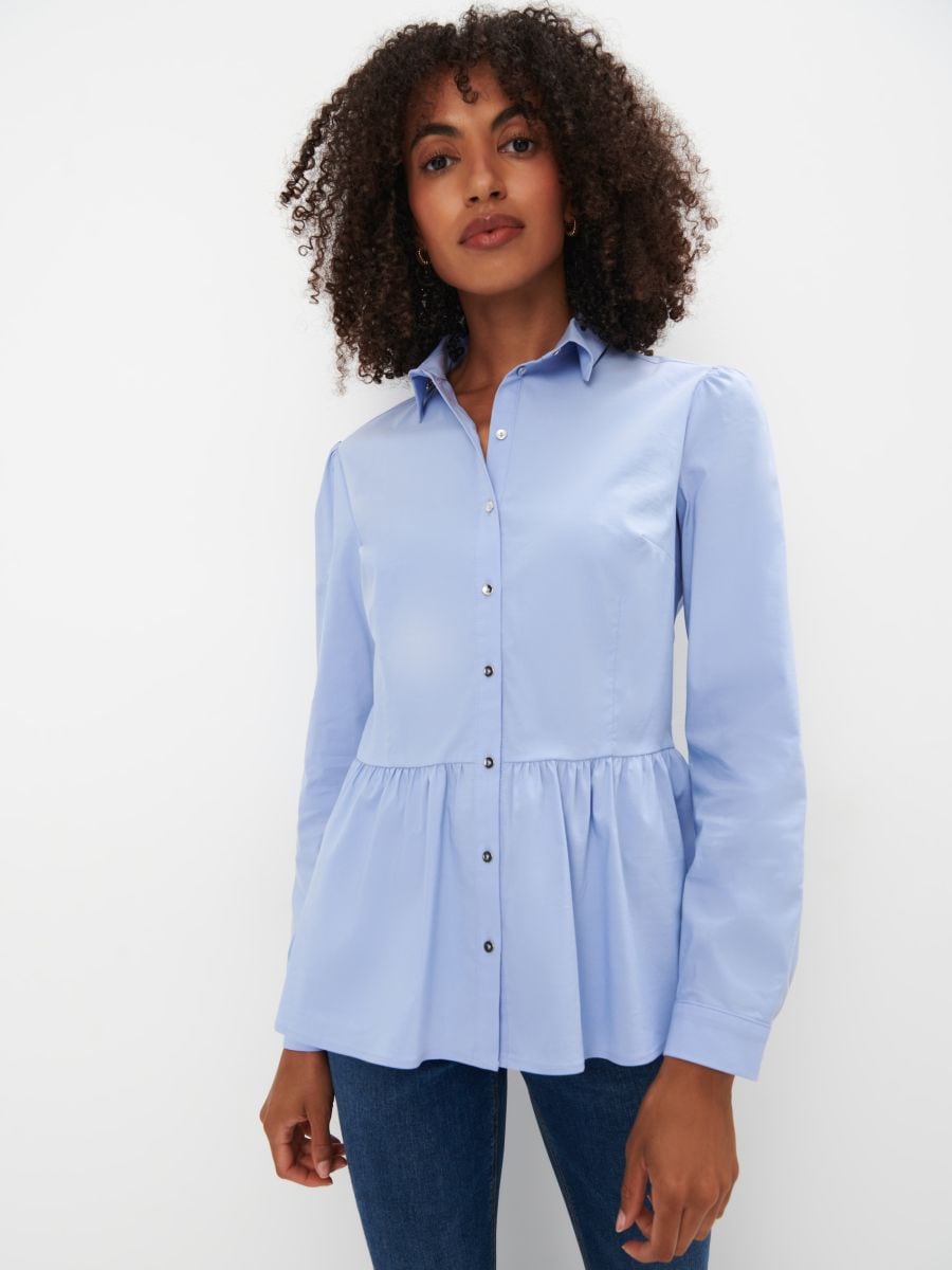 Camicia con volant shop