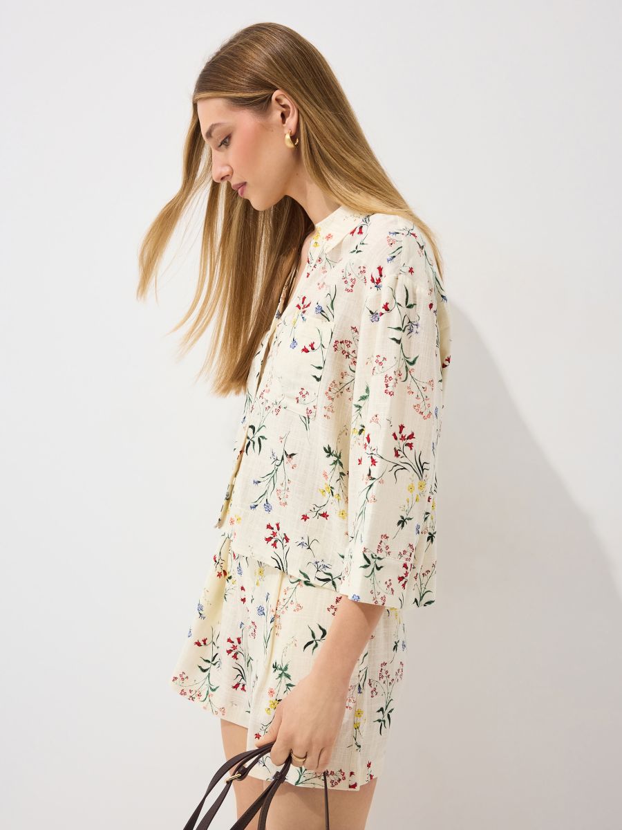 Koszula kimono Koszula kimono - biały - MOHITO