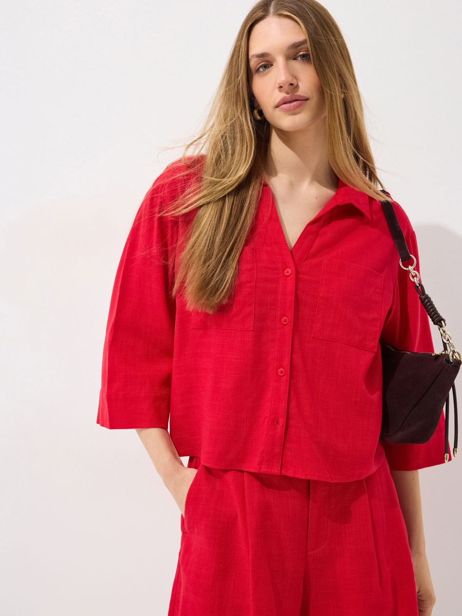 Koszula kimono Koszula kimono - czerwony - MOHITO