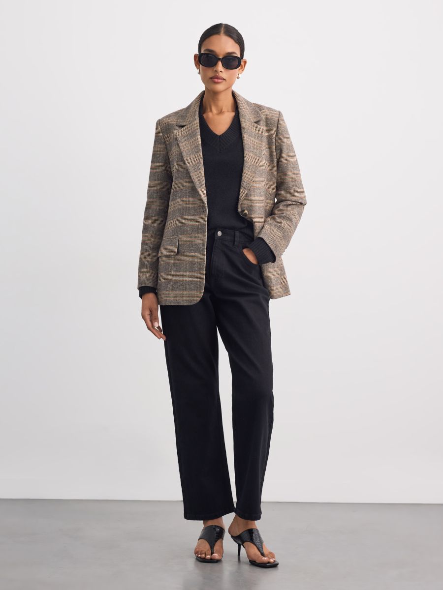 Sweter z dekoltem V Sweter z dekoltem V - czarny - MOHITO