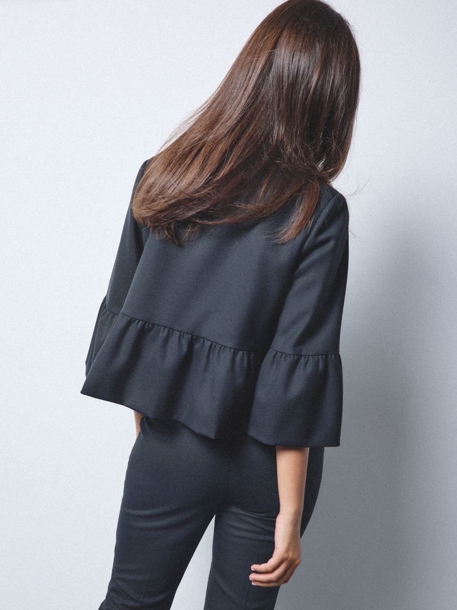 Marynarka z wełną Marynarka z wełną - czarny - MOHITO