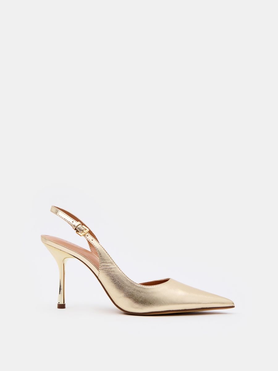 Czółenka na szpilce - złoty - MOHITO