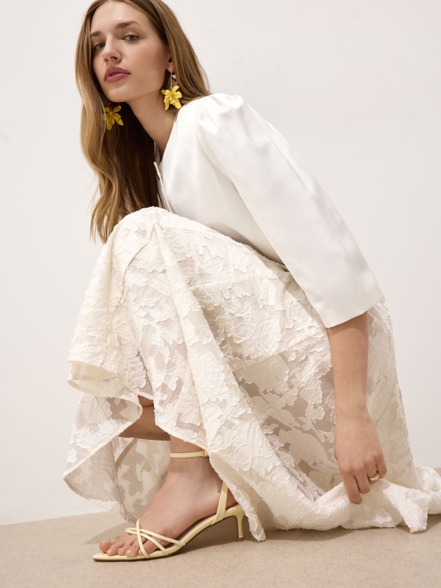 Sandały na szpilce - żółty - MOHITO