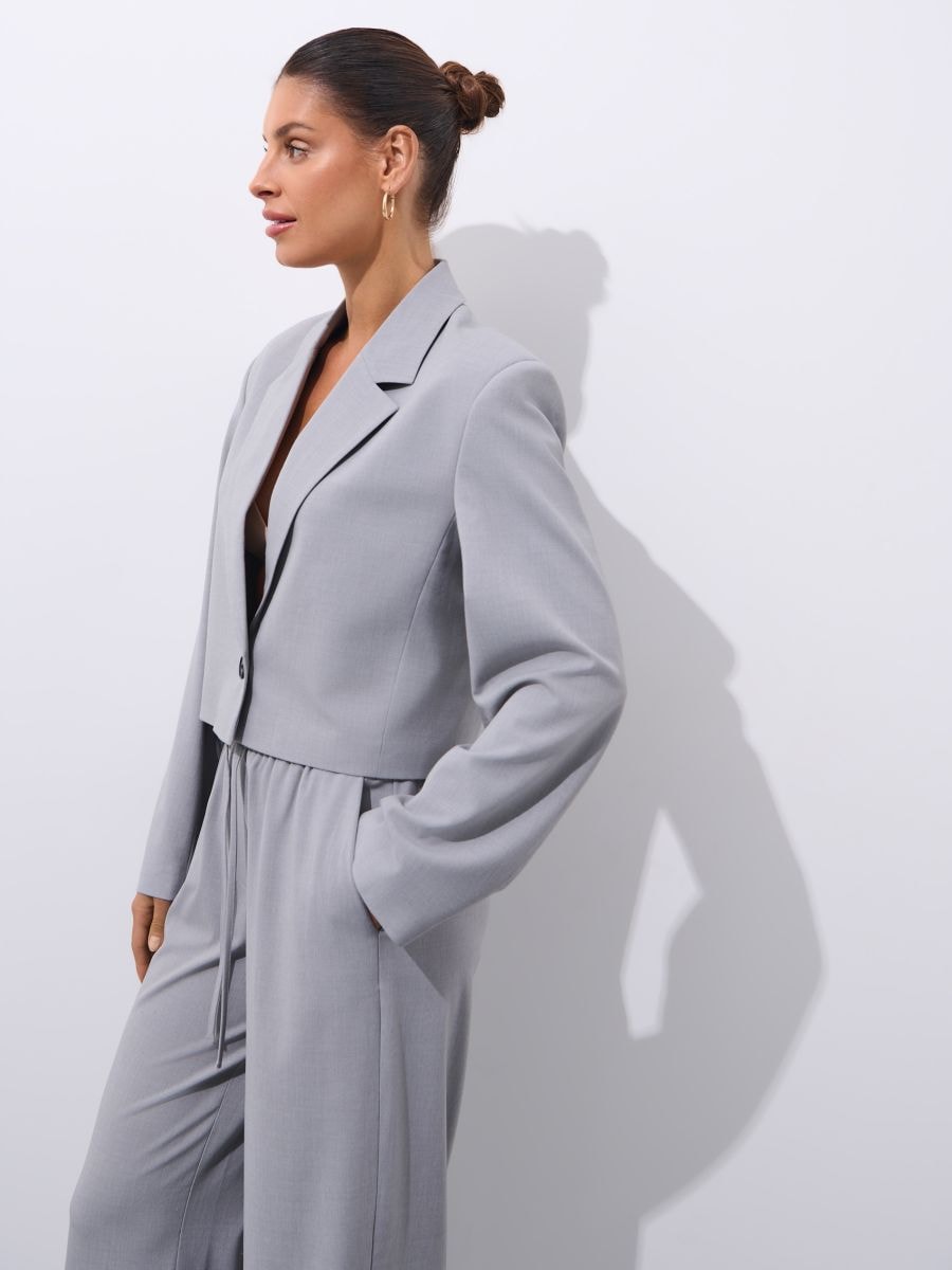 Krótka marynarka - szary - MOHITO