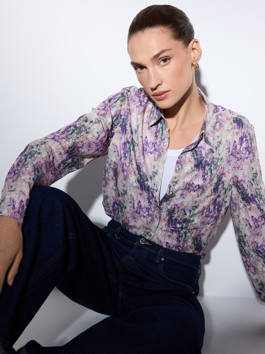 Cămașă cu conținut ridicat de viscoză Cămașă cu conținut ridicat de viscoză - Beige - MOHITO